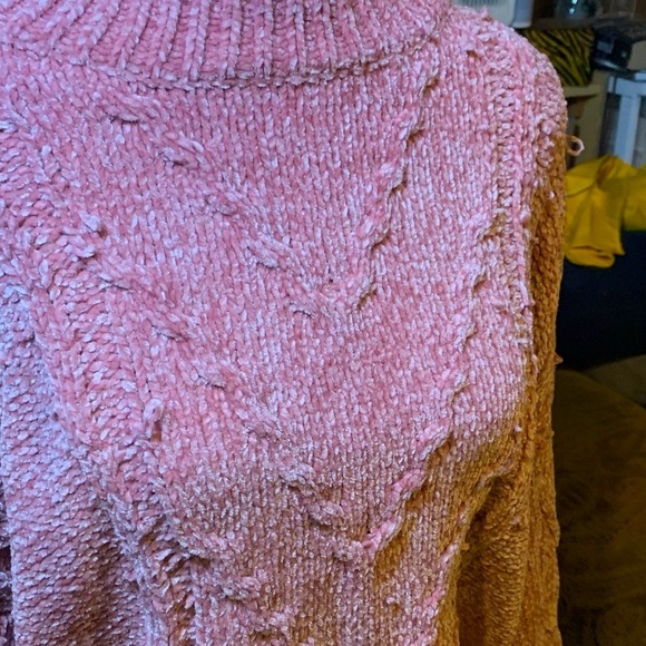Pink Sweater Knit Vintage Oversized Super soft Pink Martini Size Large Coquette - Picture 11 of 12